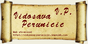 Vidosava Peruničić vizit kartica